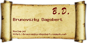 Brunovszky Dagobert névjegykártya